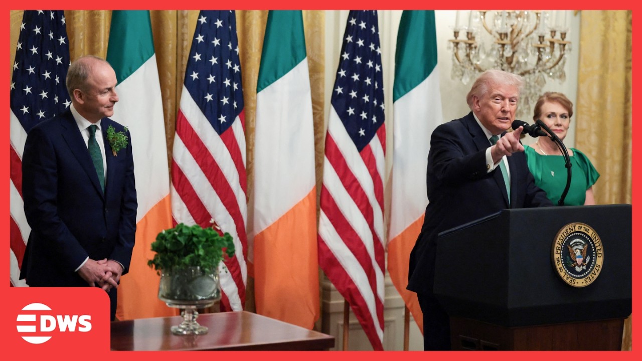 ПОЛНАЯ ЗАПИСЬ МЕРОПРИЯТИЯ: Выступления президента США Трампа и премьер-министра Ирландии Мартина ...