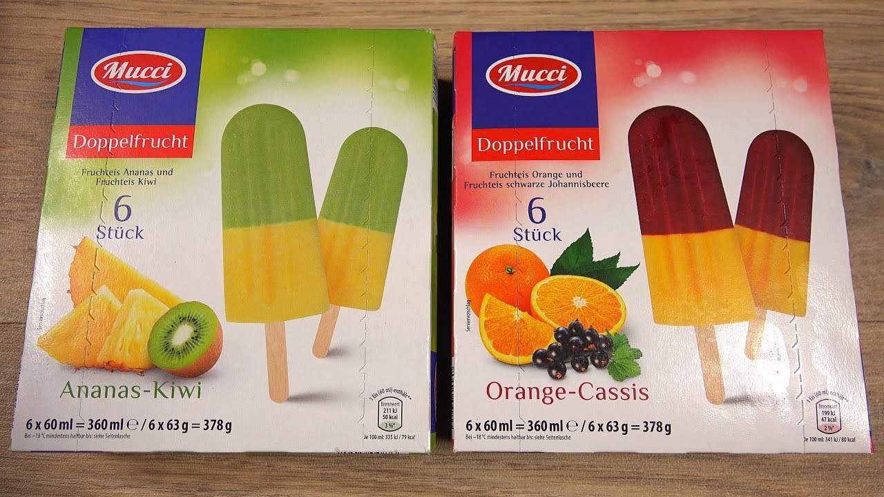 ALDI ► Doppelfrucht Wassereis ✪ Ananas Kiwi ✪ Orange Cassis ✪ Mango Himbeere