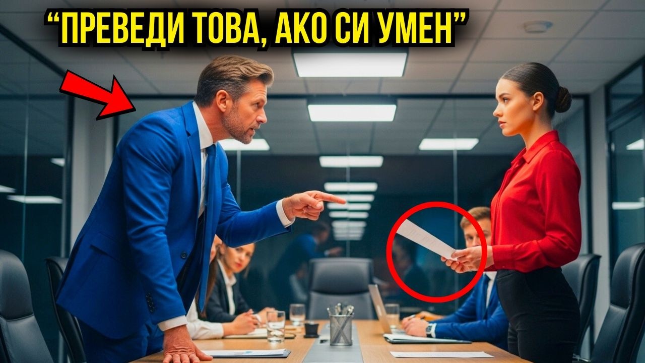 “ПРЕВЕДИ ТОВА, АКО НАИСТИНА СИ УМНА!” ИЗКРЕЩЯ МИЛИОНЕРЪТ НА НОВАТА СЕКРЕТАРКА!