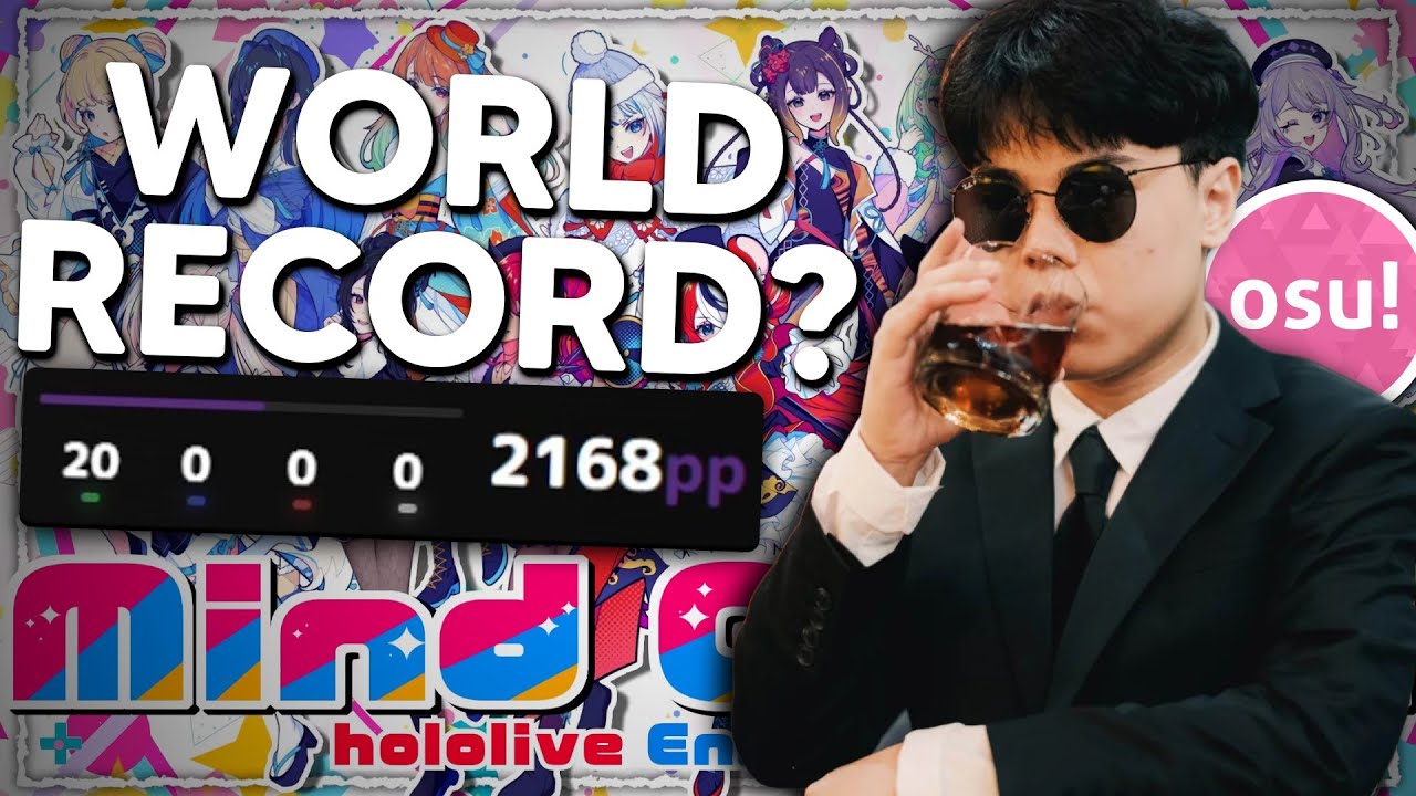 #1 osu! Player Sets a Potential World Record on a hololive EN Song (Mind Craft)