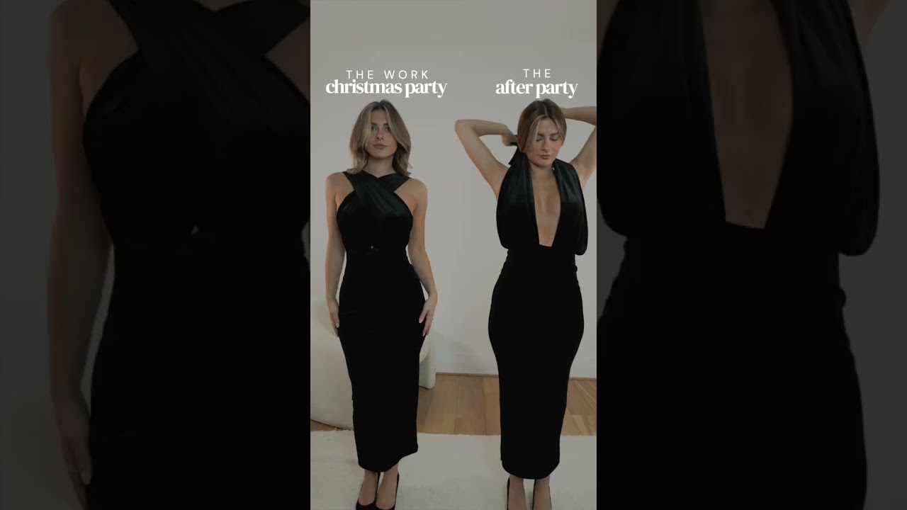 Office Christmas party ➡️ after party! #christmas2022 #ootn #blackdress #dresses #fashiontips