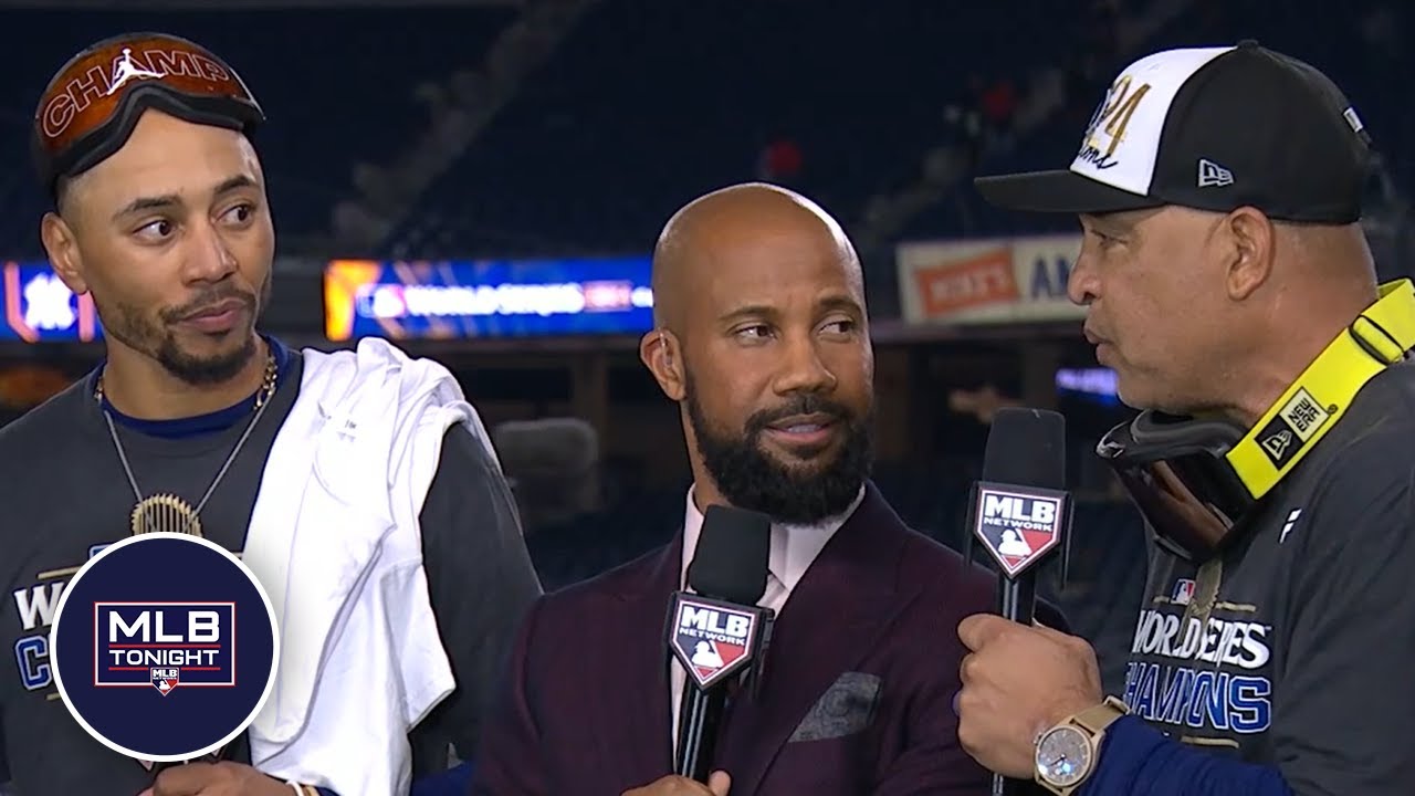Mookie Betts and Dave Roberts join the set after winning the World Series! | MLB Tonight