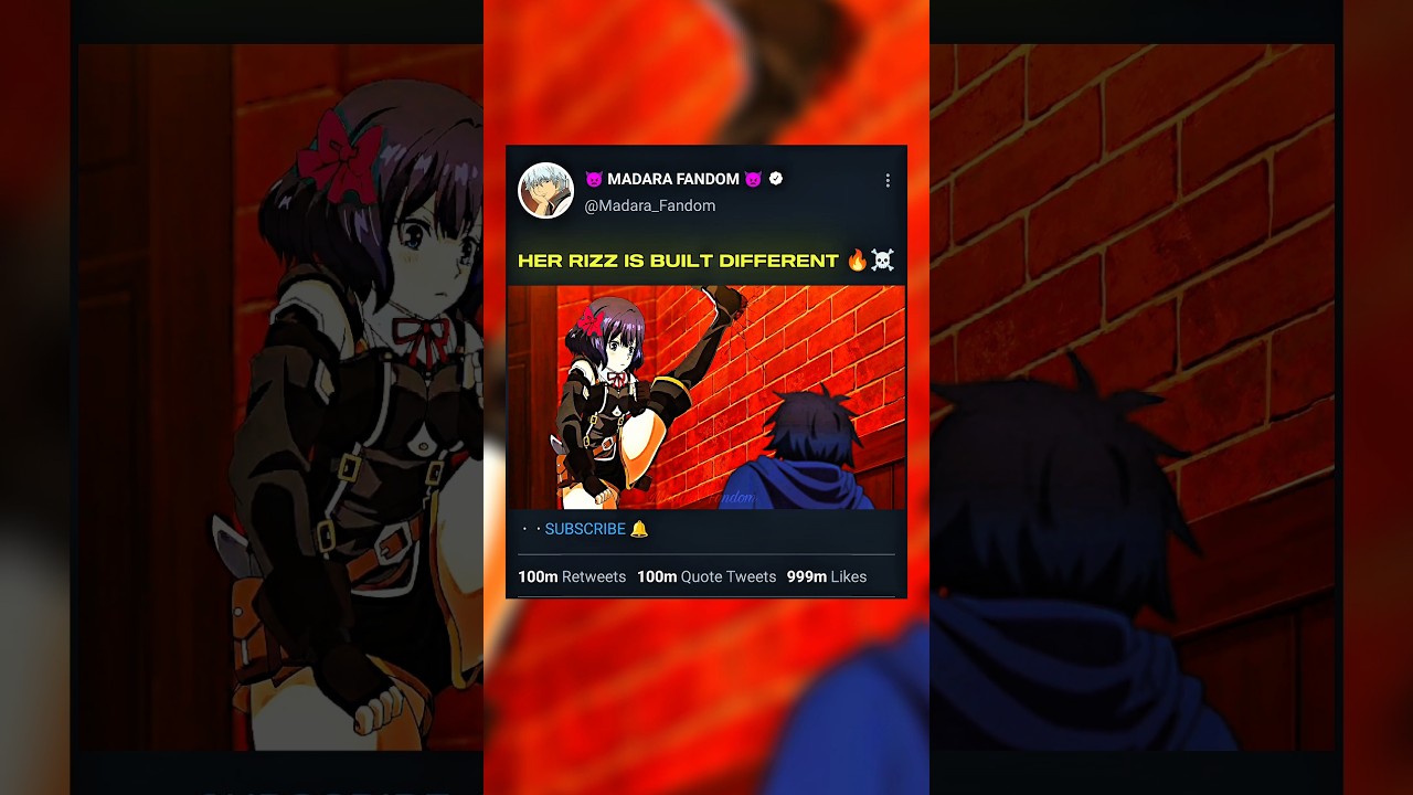 Her Rizz Is Built Different 🔥☠️ #anime #animeshorts #shorts