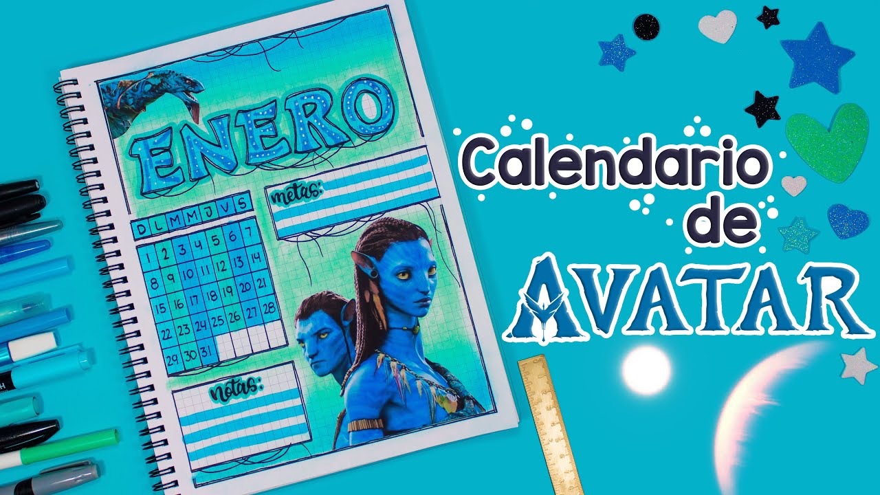 Como hacer tu CALENDARIO DE ENERO de AVATAR - BULLET JOURNAL IDEAS