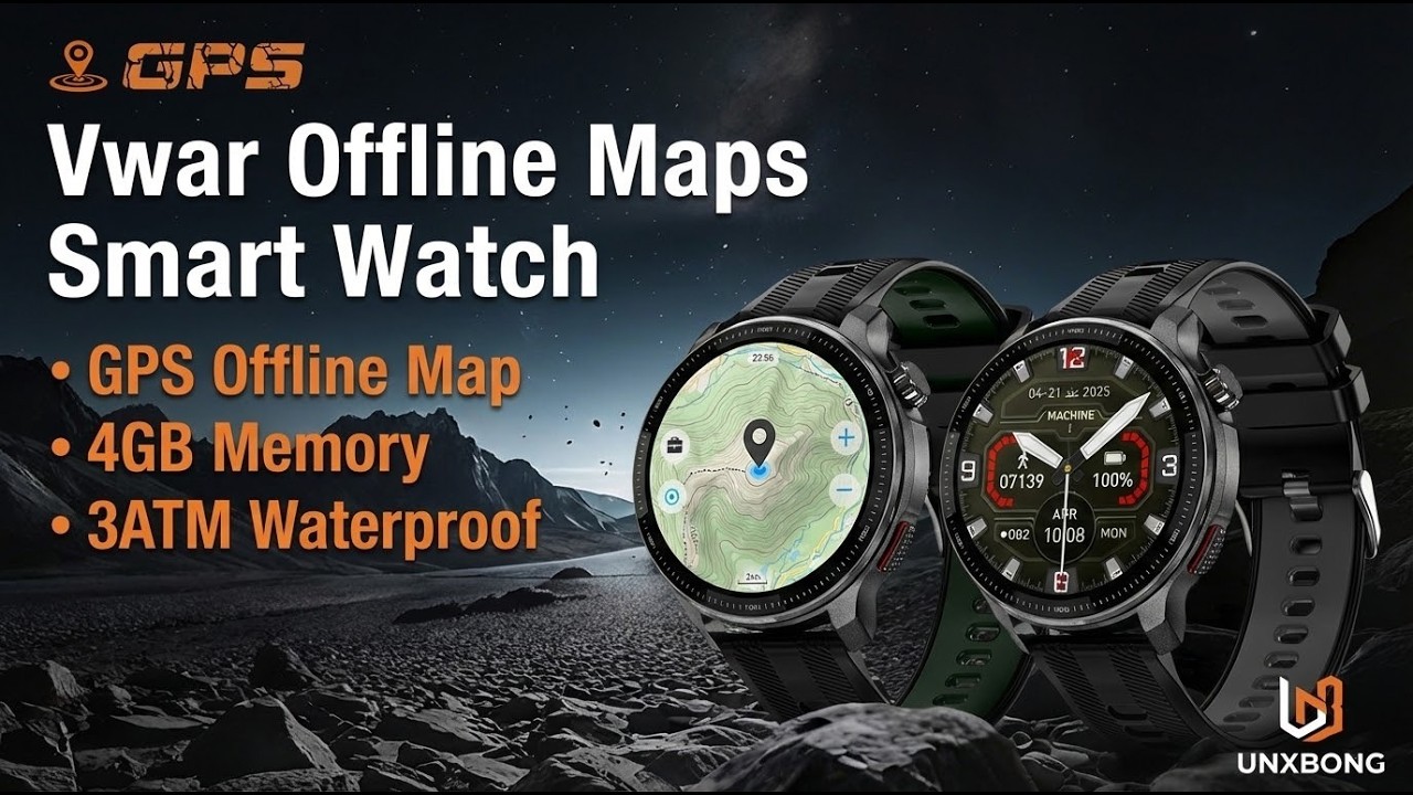 Vwar GPS Offline Maps Smart Watch Unboxing- 4GB Storage Video Player, 3ATM Waterproof, 2026 New