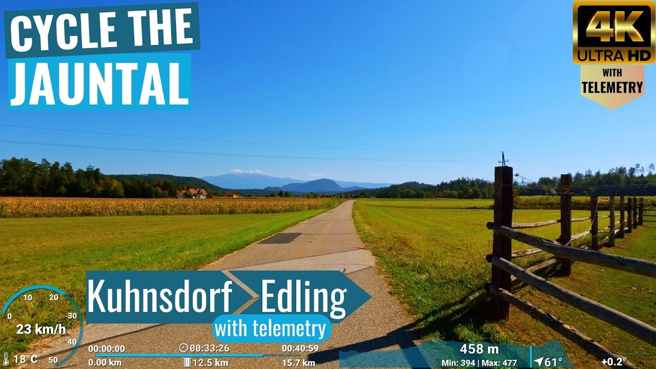 Late Summer Cycling in the Jauntal Part 1 🌞😎🚴‍♂️Indoor Cycling Video 🚴‍♂️😎🌞 with telemetry
