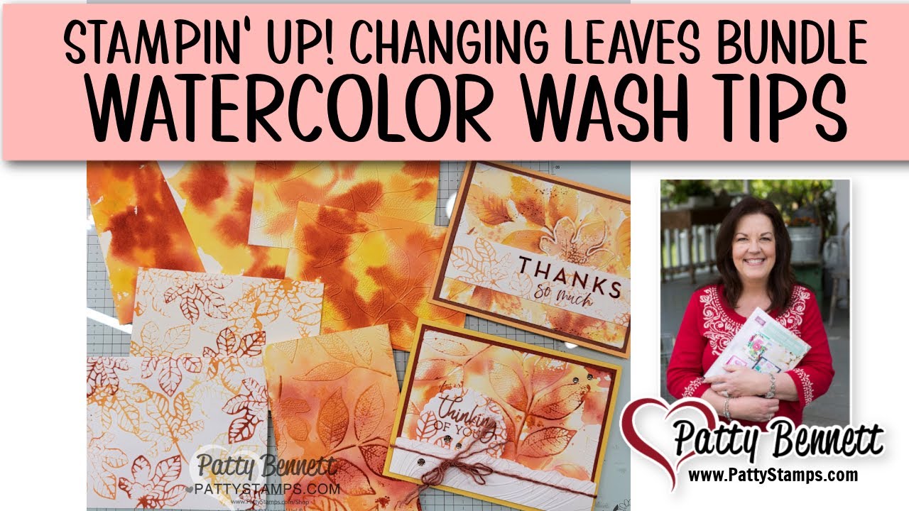 How to make a Watercolor Wash background for Changing Leaves Cards