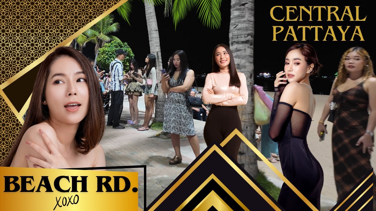 [4K] Central Pattaya Beach Road Chonburi Coffee on the Beach Soi 13/1 The Avenue Soi 15 Candid Walks