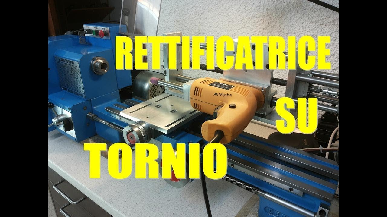 Rettifica Rettificatrice cnc con tornio fai da te. Grinding machine cnc on lathe homemade