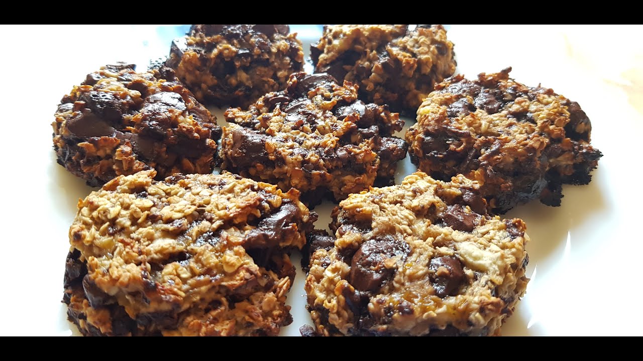 كوكيز صحي و لذيذ بدون بيض - سكر- طحين - Healthy Cookies 3 ingredients no eggs