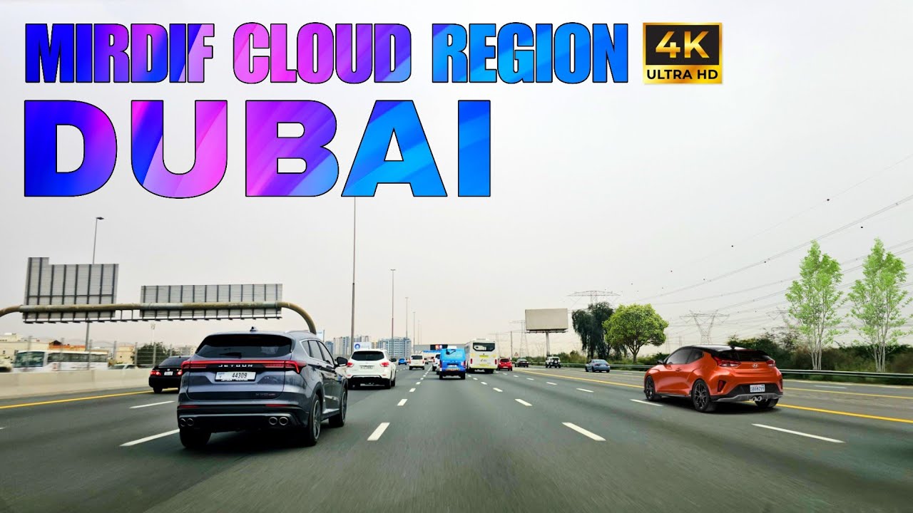 Enchanting Clouds: Dubai's Scenic Day Mirdif Area 4K HDR