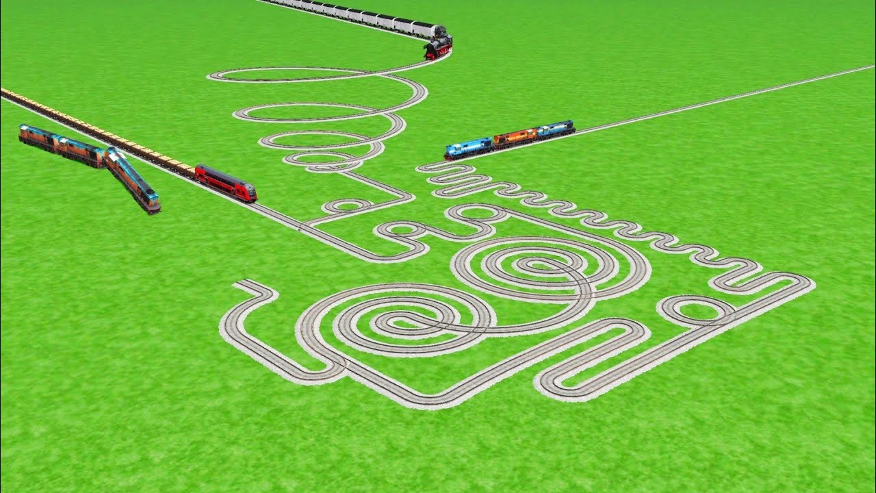 SNAKE🐍TRACKS TRAINS CROSSING RISKY BUMPY TRACKS RAILROAD RAILWORK BEANG 