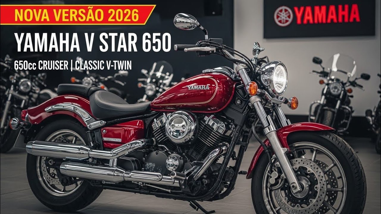 Yamaha V Star 650 2026 Brasil — Review Completo, Preço, Potência e Comparativo