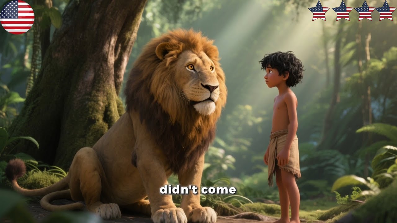 The Jungle Book Mowgli and The Lion 🌴3D 4K Bedtime Stories for Kids in English  #cartoon