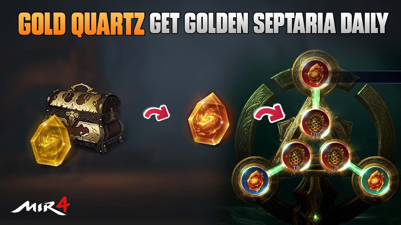 MIR4 - GOLD QUARTZ / GET GOLD SEPTARIA DAILY
