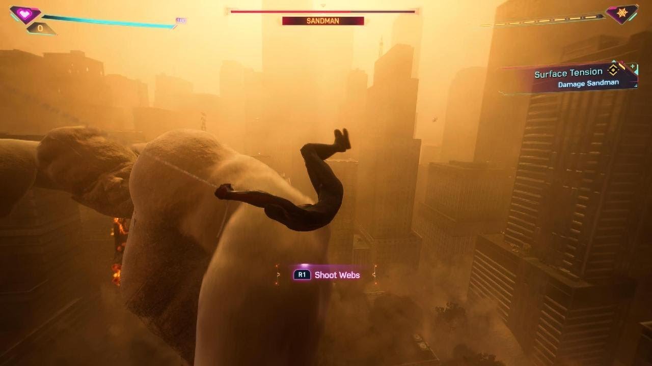 Spider-Man Sandman boss battle