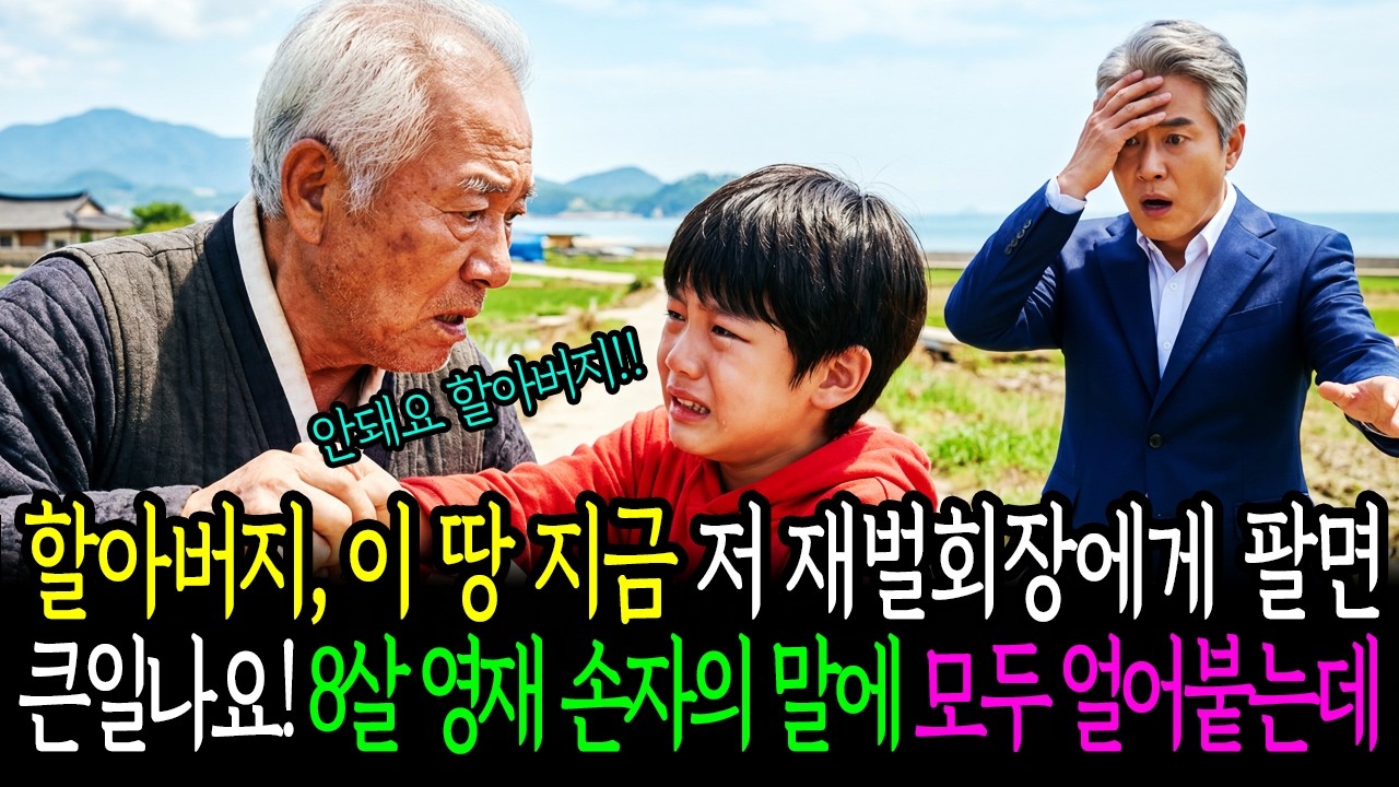 할아버지! 이 땅 지금 저 재벌회장에게 팔면 큰일나요!! 8살 손자의 말에 모두들 얼어붙어버리는데..