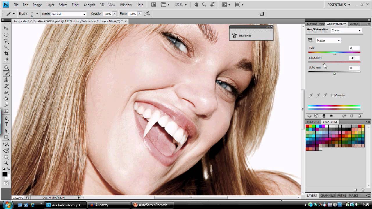 Create Fangs using Photoshop Tutorial