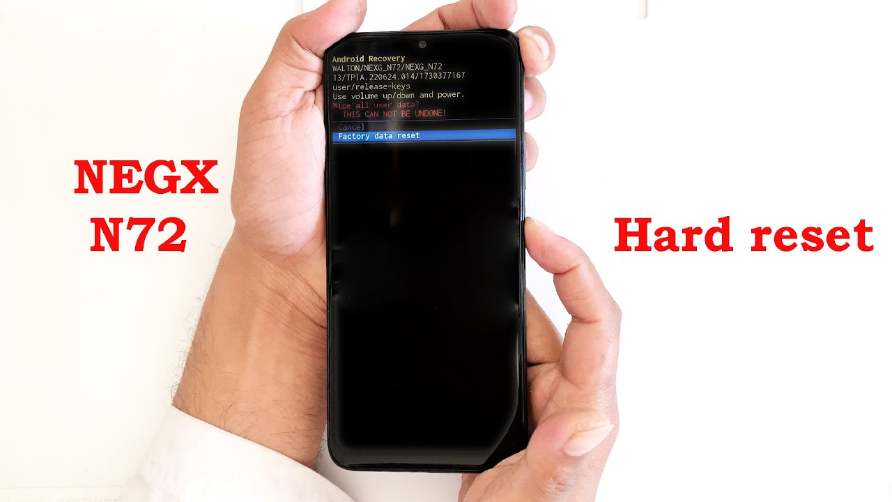 How To Hard Reset - Walton (NEGX-N72) Patten | Pin | Password Reset