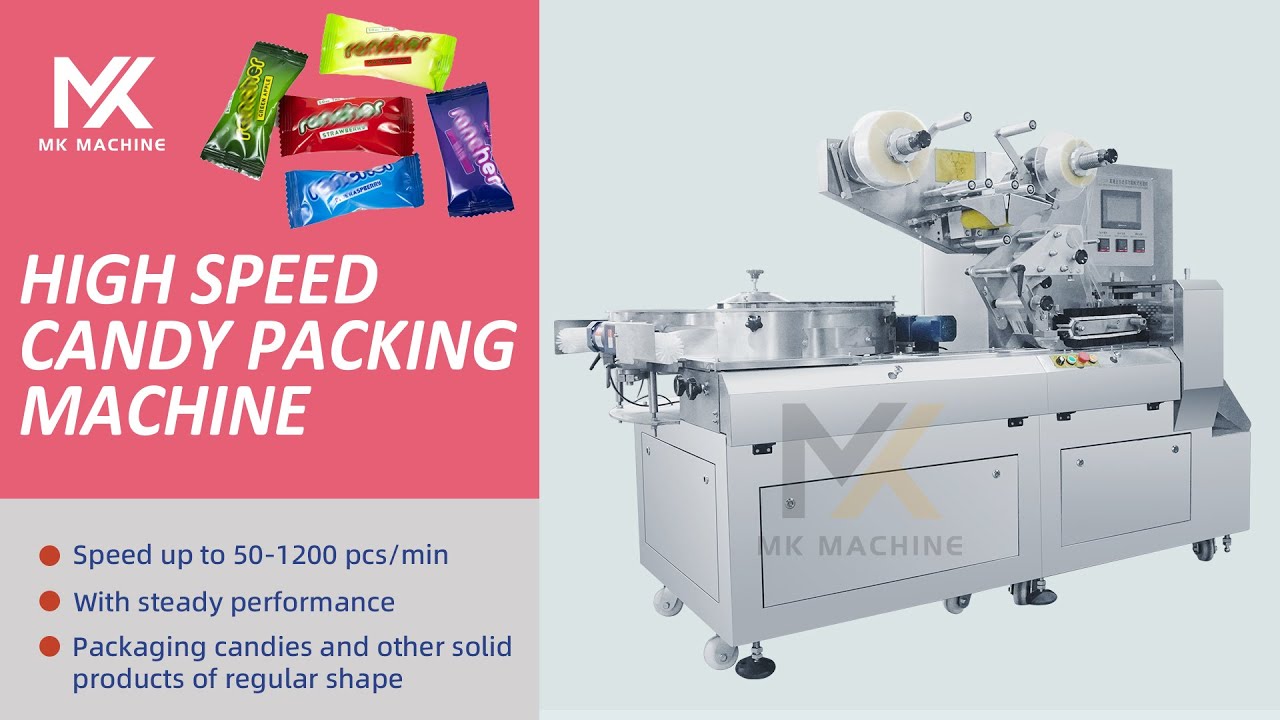 Fully automatic sachet gummy bear candy packaging packing machine