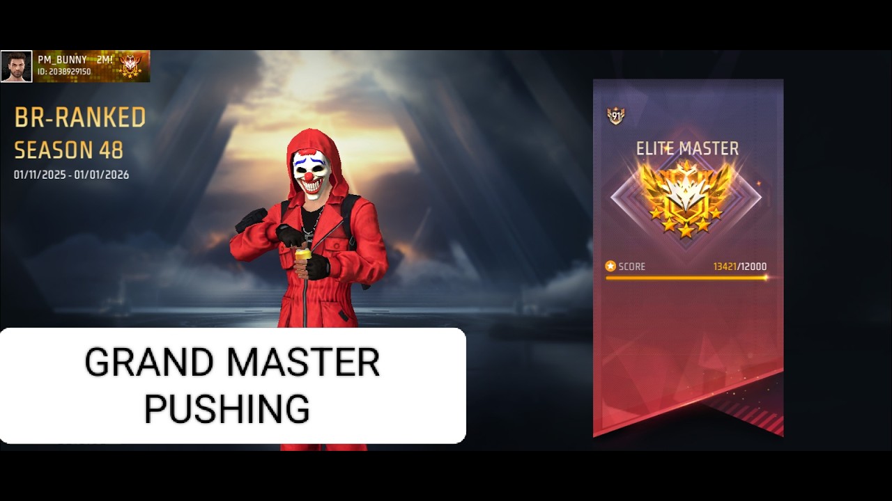Live🔴PM_PRASHANK_YT||GRAND MASTER||PUSHING||FREEFIRE||