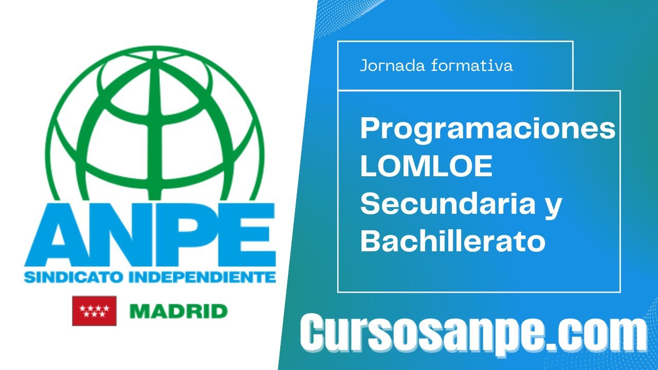 Programaciones LOMLOE Secundaria y Bachillerato