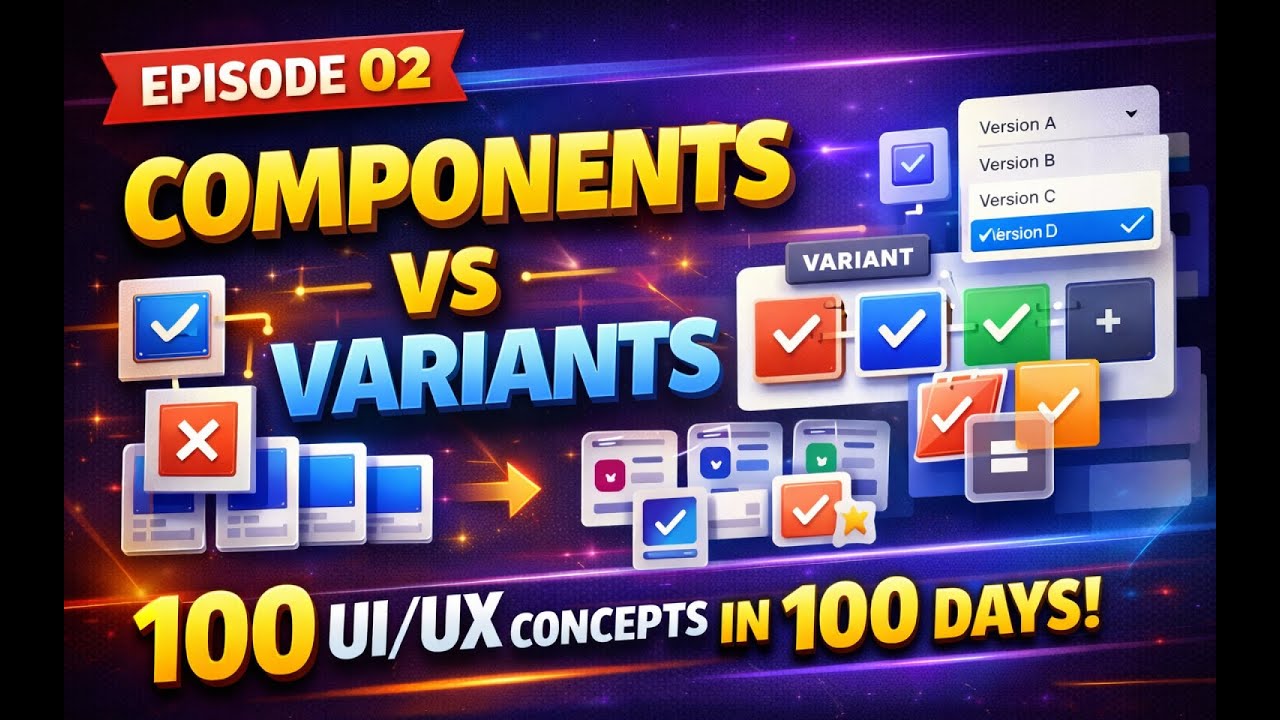 Components vs Variants — Most Designers Use This Wrong
