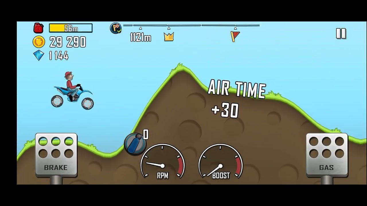 Hill climb Racing new record👑😱