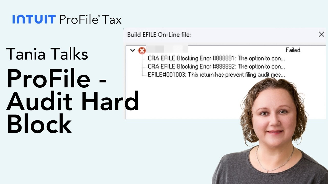 Audit Hard Blocker for ProFile | Tania Talks