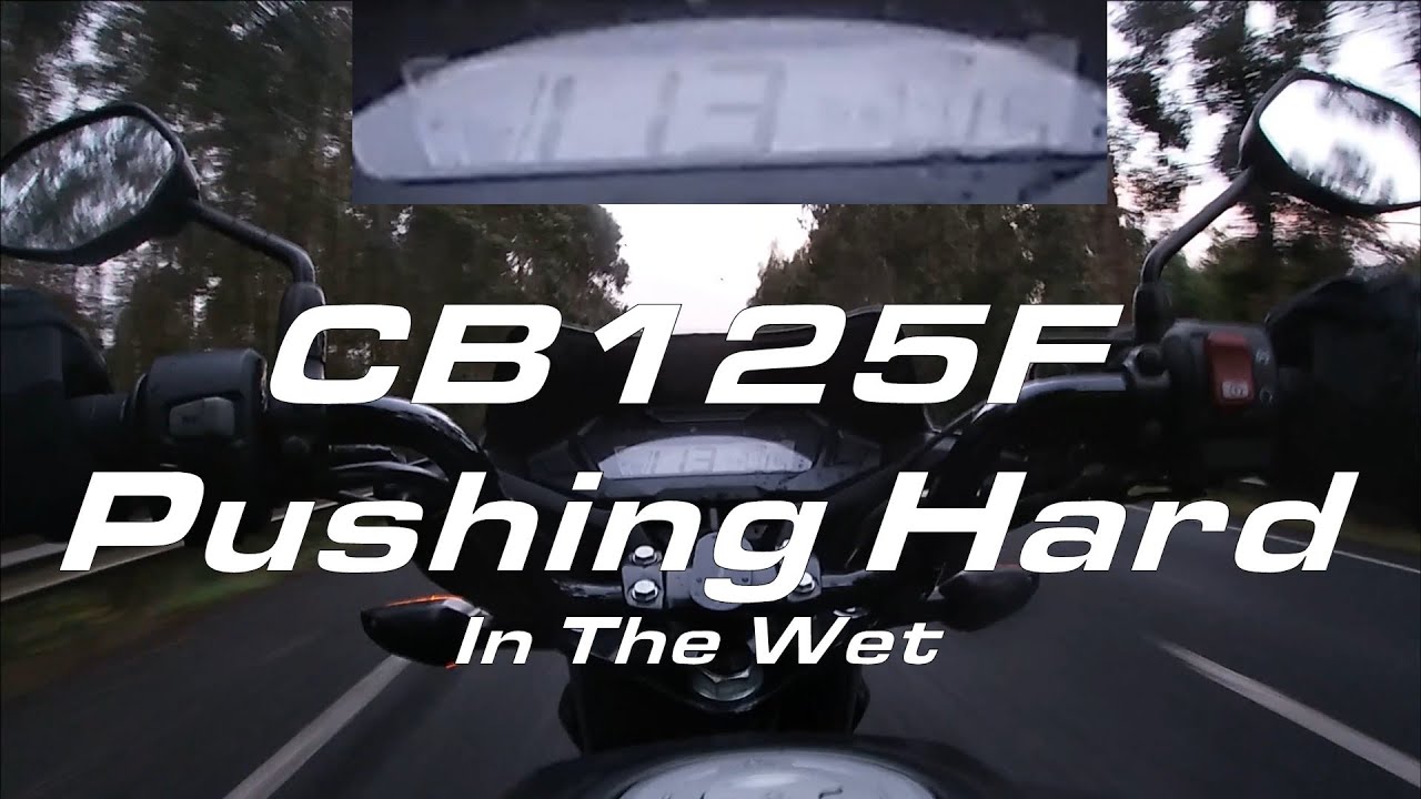 CB125F Pushing Hard In The Wet