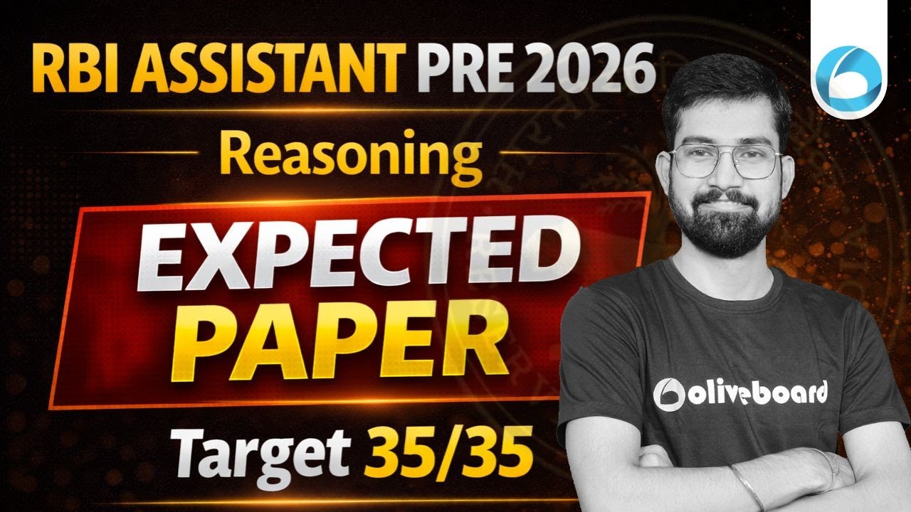 RBI Assistant Prelims 2026 | Reasoning  | Expected Paper | Target 35/35 | By Sanjay Sir
