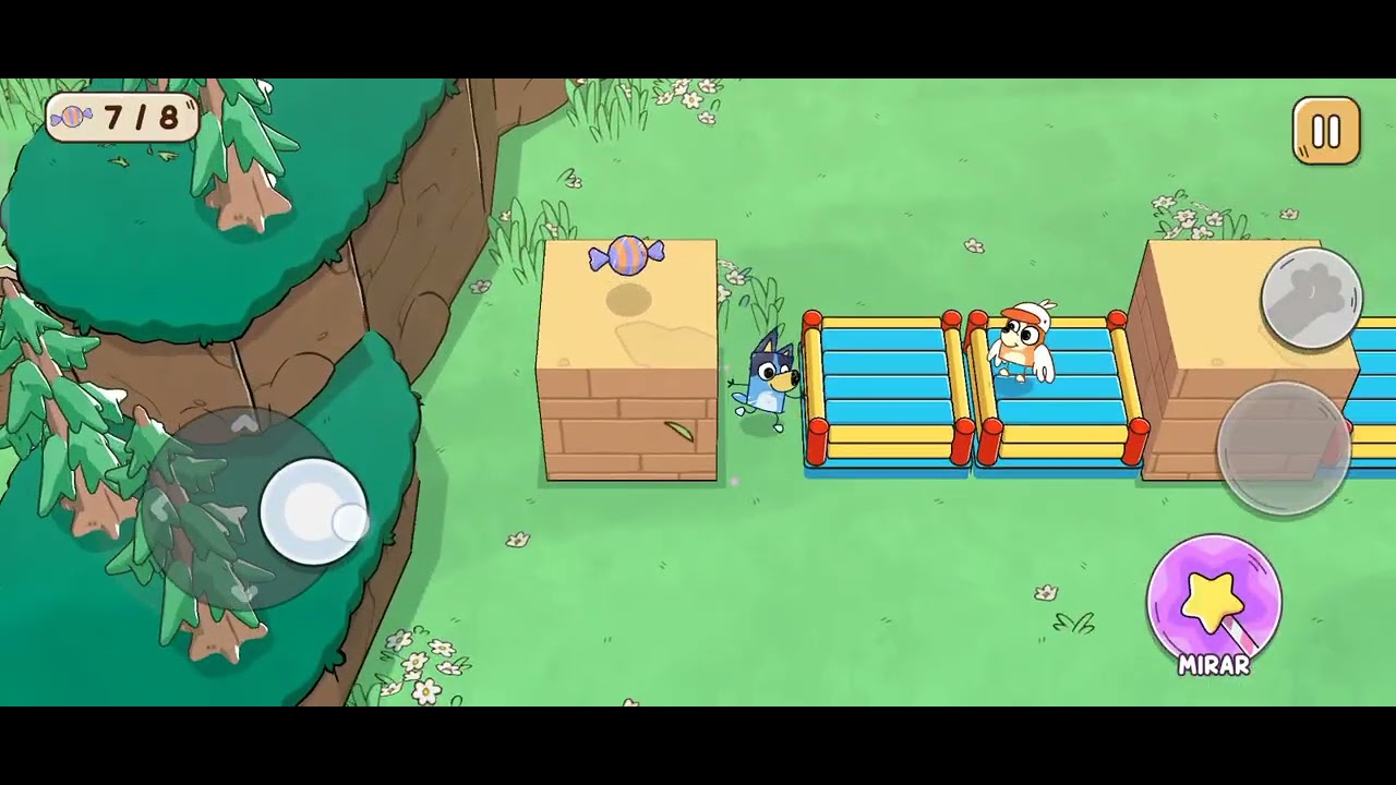 Jogando jogo de bluey,s Quest for the Gold pen