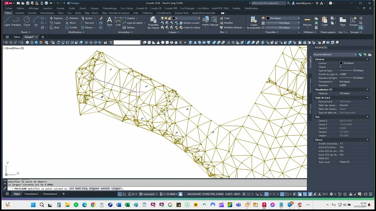 Les couches géologiques dans Covadis