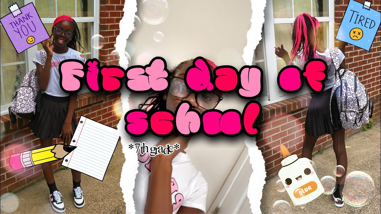 🍎 GRWM For the first day of school. 7th grade edition || ootd, skincare, hair, accessories, & more