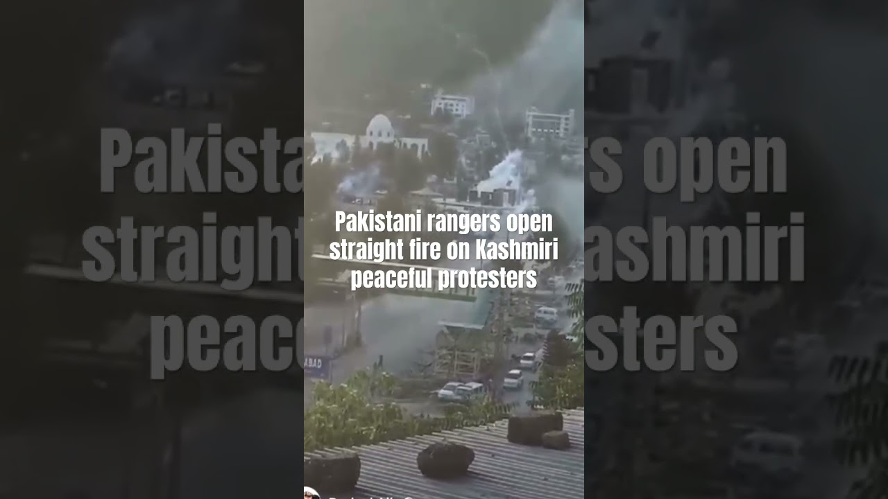 Pakistani rangers open straight fire on peaceful Kashmiri protesters #pok #kashmir #unitednations