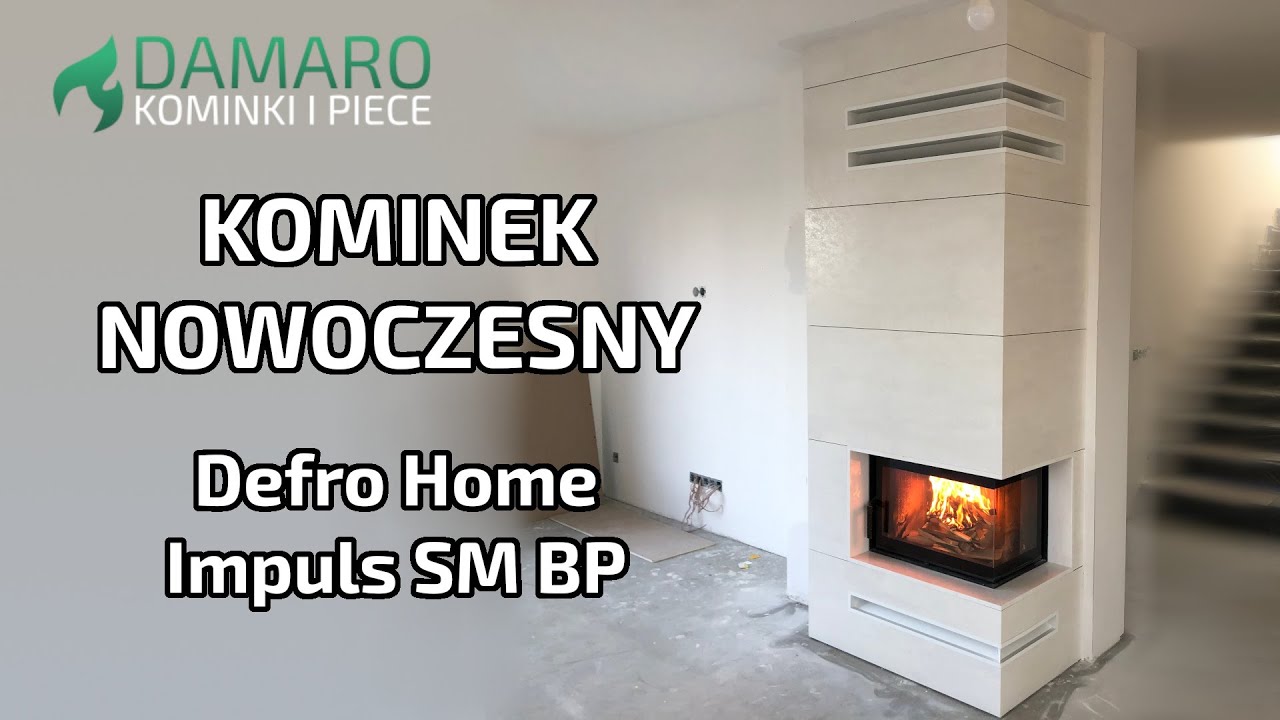 Kominek nowoczesny - Defro Home Impuls SM BP - Damaro Kominki i Piece - Kominki Śląsk / Rybnik