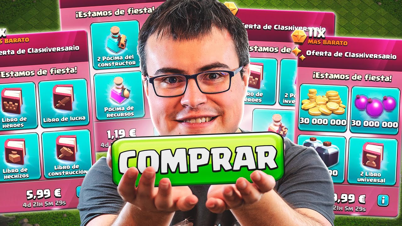 COMPRO todas las OFERTAS de CLASHIVERSARIO 🤑 Clash of Clans