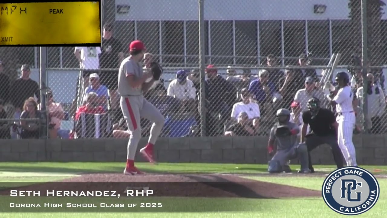 Seth Hernandez Prospect Video, RHP, Corona High Schoo  Class of 2025, Full Outing, CF