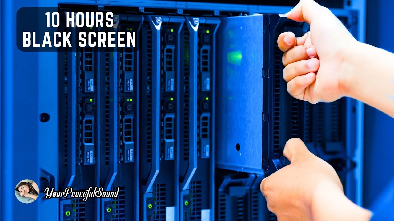 SERVER ROOM Sound | 10 Hours WHITE NOISE Black Screen | Calm, Relax, Soothe a Baby