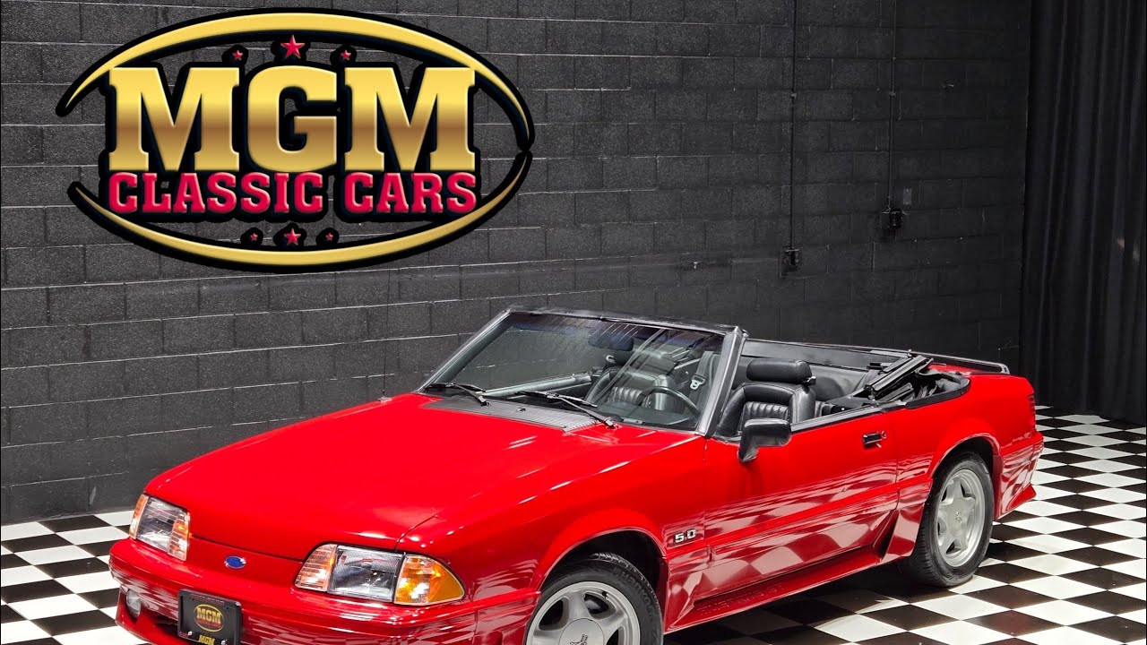1992 Ford Mustang GT Convertible Fox Body 5 Speed Low Miles 100% Stock Super Clean! FOR SALE!