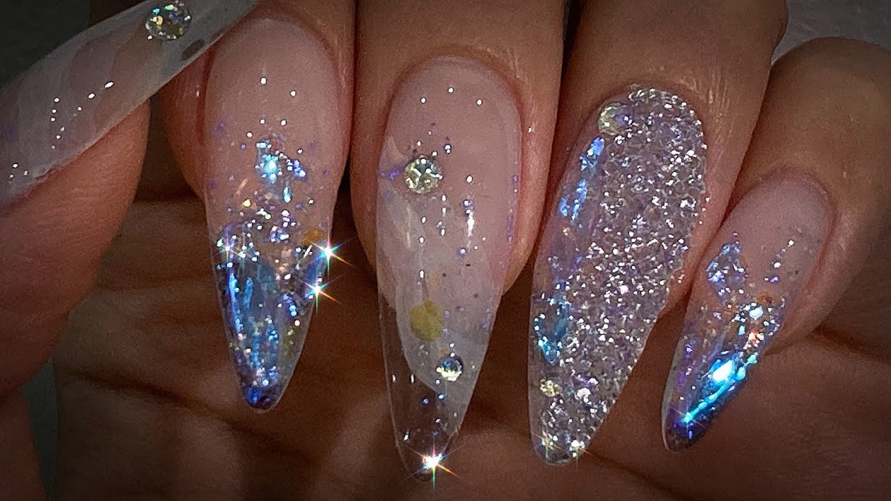 SO EASY NAIL ART🎆 / Прозрачные ногти / Ледяные ногти / Аврора / Стеклянные ногти