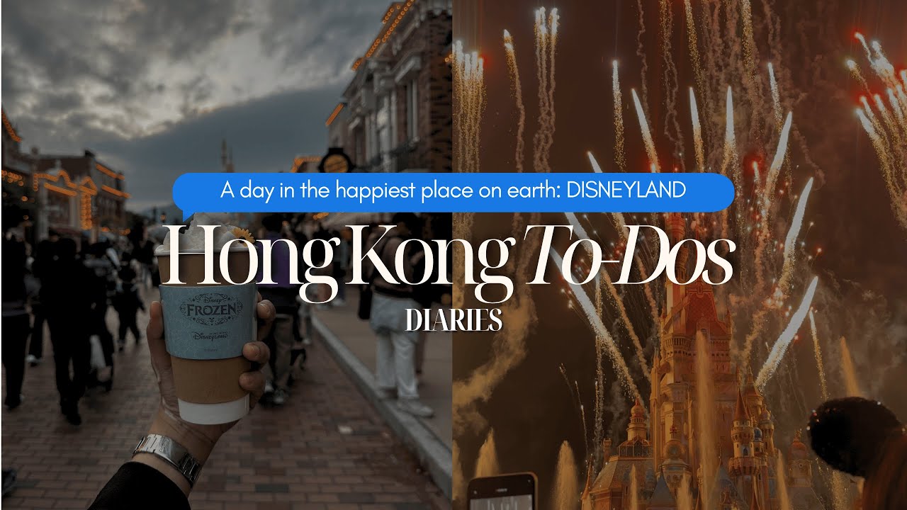 a day in disneyland : happiest place ever, what to eat, fireworks show, sobbing | Hong kong vlog