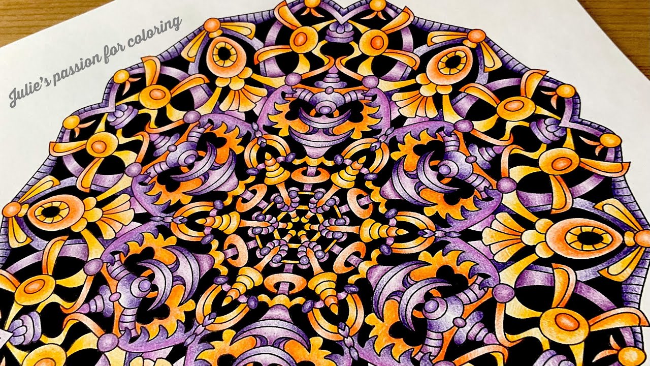 💜🧡 CENTERED by Angie Grace ✏️ Caran d’Ache Pablo - coloring tutorial