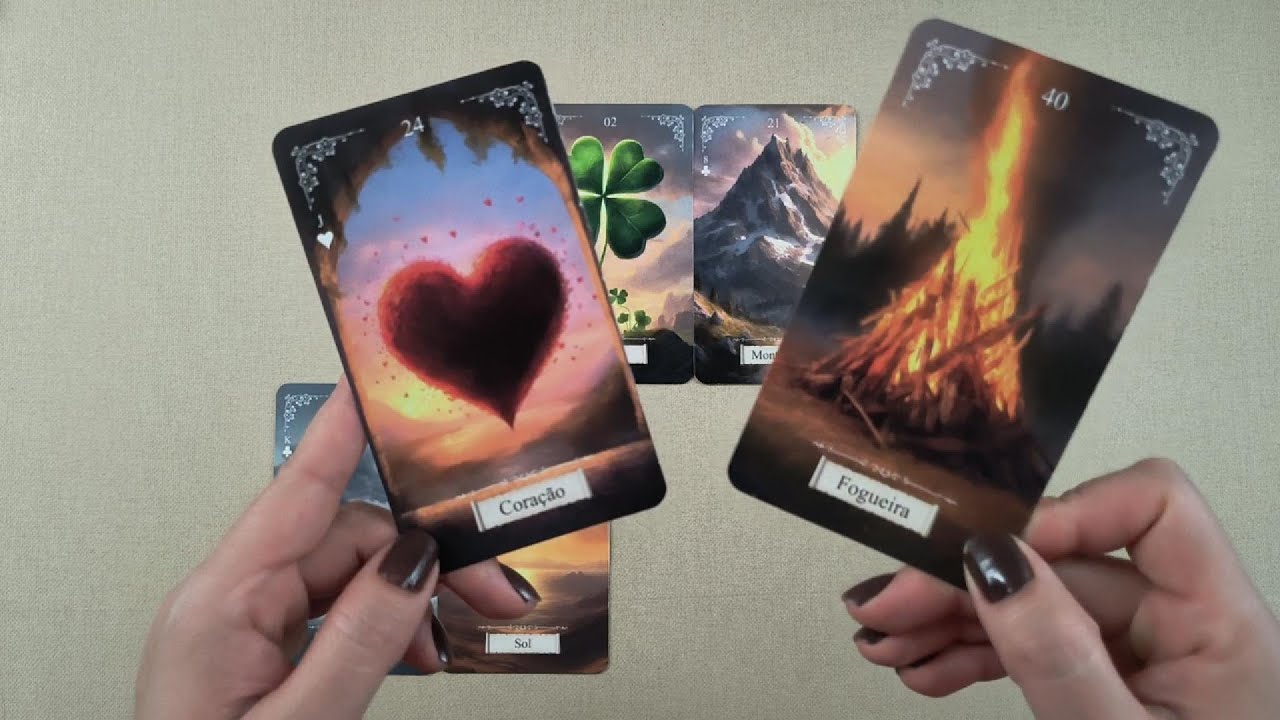 CABEÇA e CORAÇÃO Dele(a) em relação a você! | Revela Lenormand 💚💃🕺💛