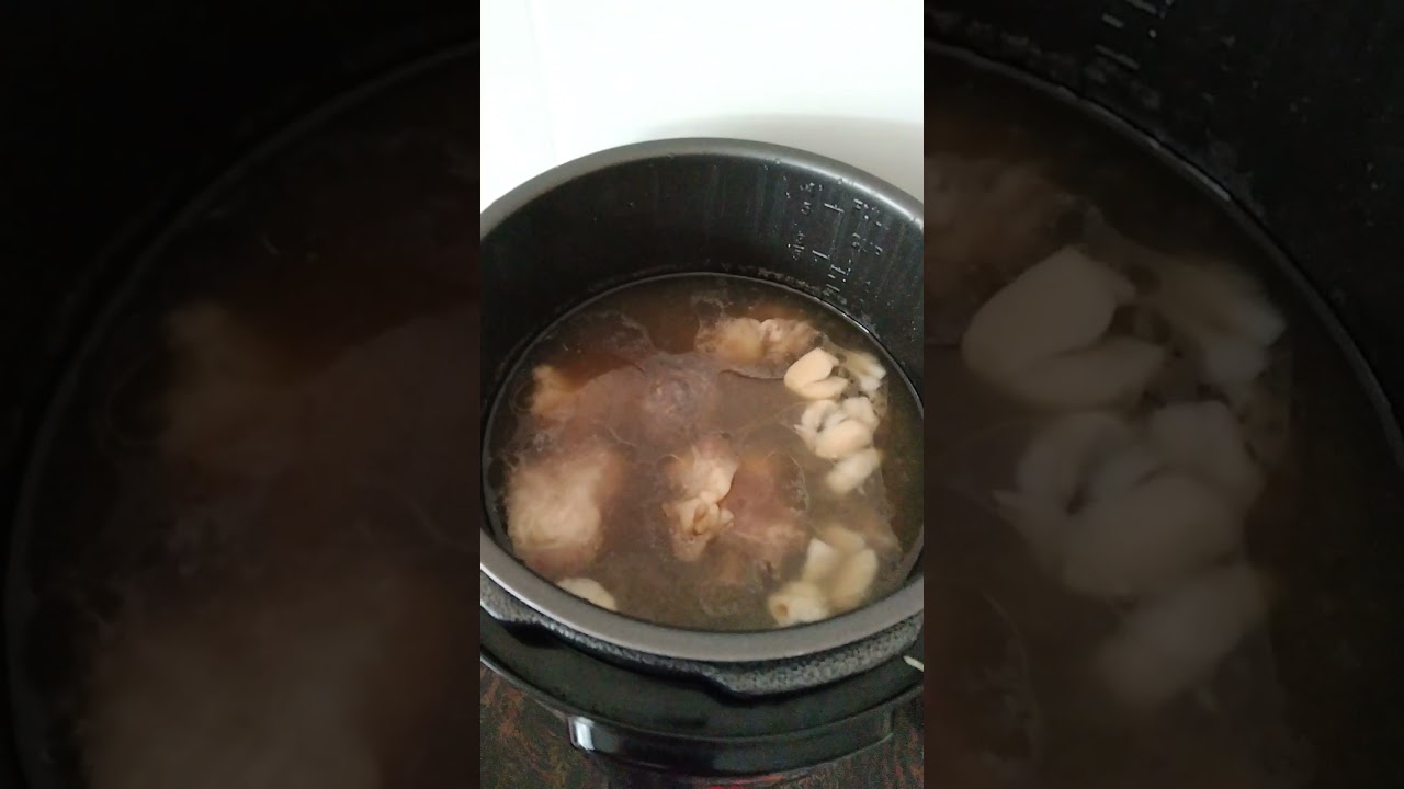 sup tulang mudah menggunakan pressure cooker dessini