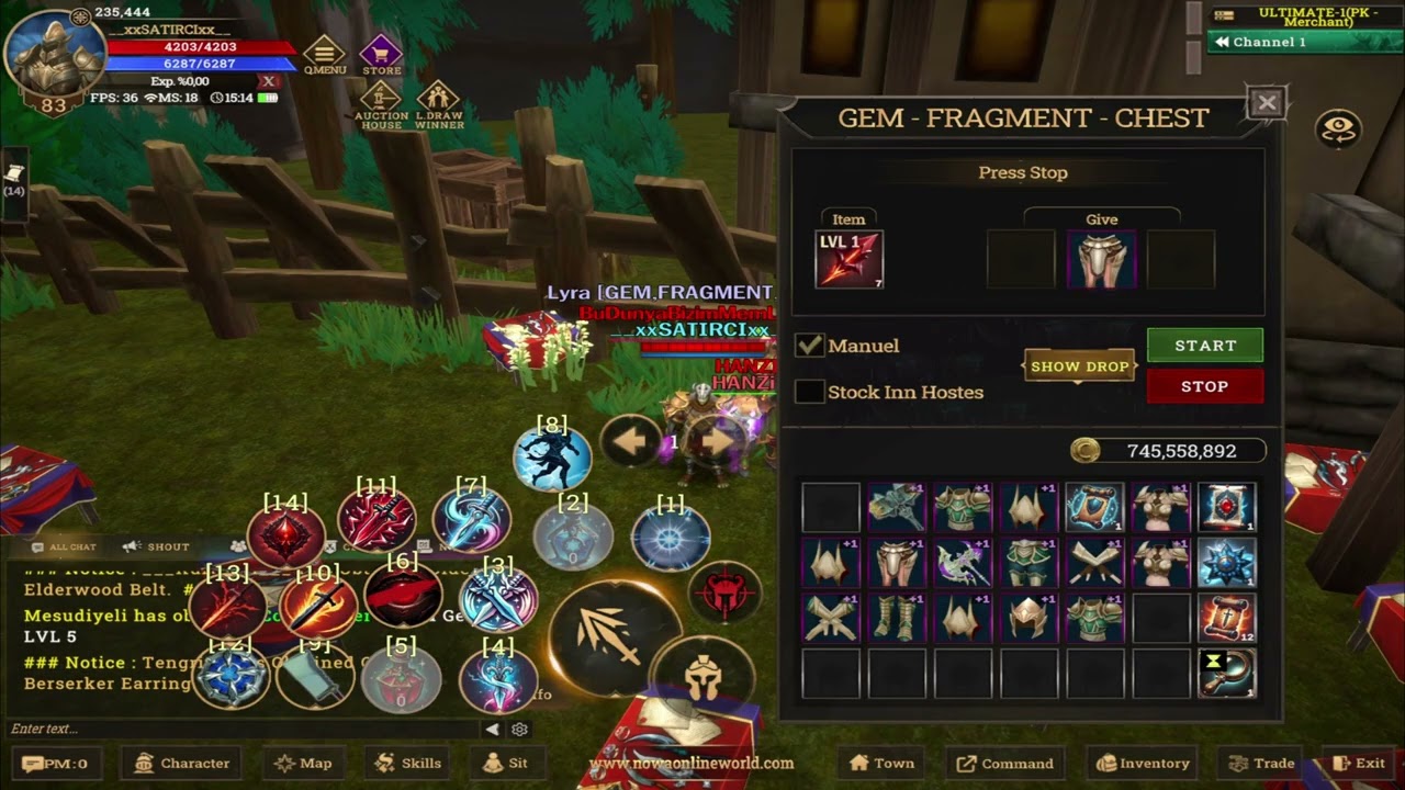 30x FRAGMENT Operasyonu | UPGRADE BİTER , FRAGMENT , GEM , KUTU BAŞLAR ! | Nowa Online #26
