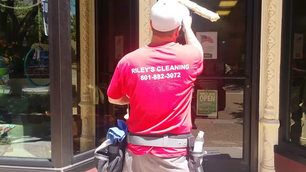 Washing storefront windows city Folk love me