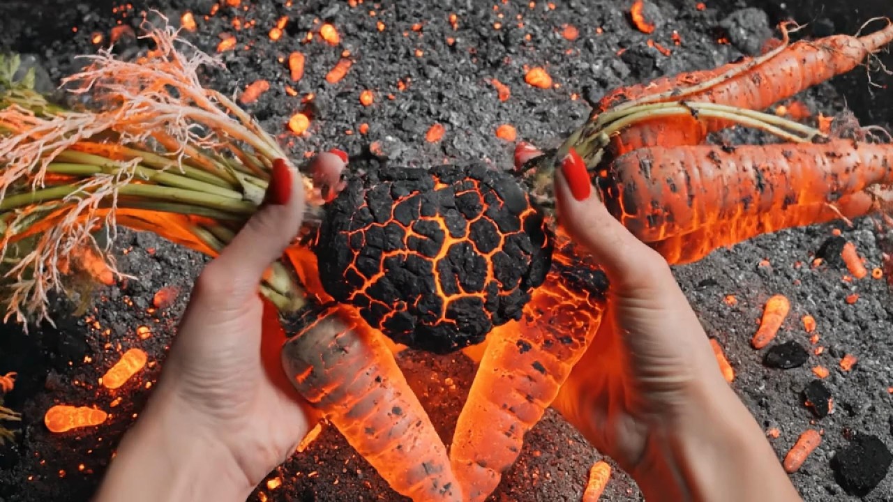 Crushing 60+ LAVA VEGETABLES! 🌋 Oddly Satisfying Magma Crush ASMR Compilation