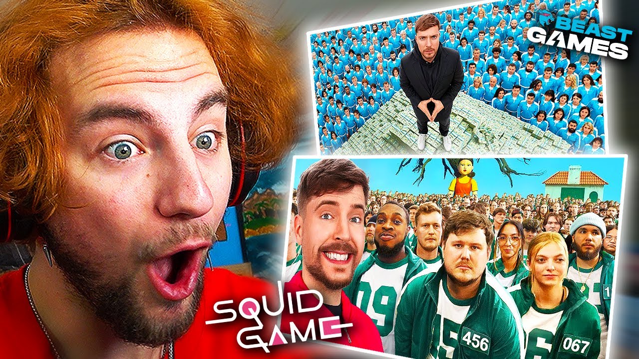 Réaction SQUID GAME MrBeast + BEAST GAMES