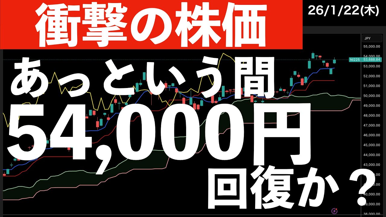 【衝撃の株価】日経先物54,000円に回復しているけど何が！？　#米国株 #日経平均 #sp500